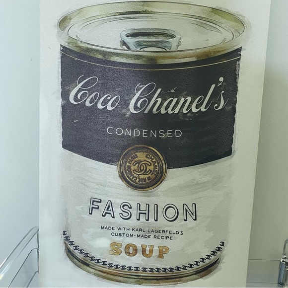 OLIVER GAL Fashion Soup Can On Canvas Print 24”H x 16”W - Picture 5 of 8